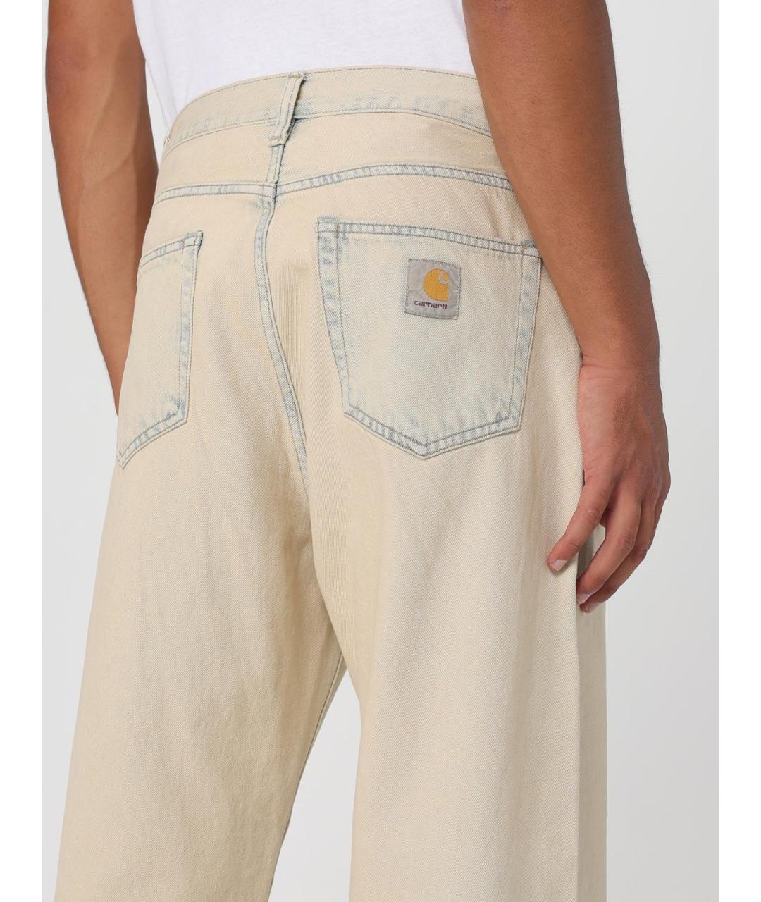 CARHARTT WIP Синие хлопковые прямые джинсы, фото 3