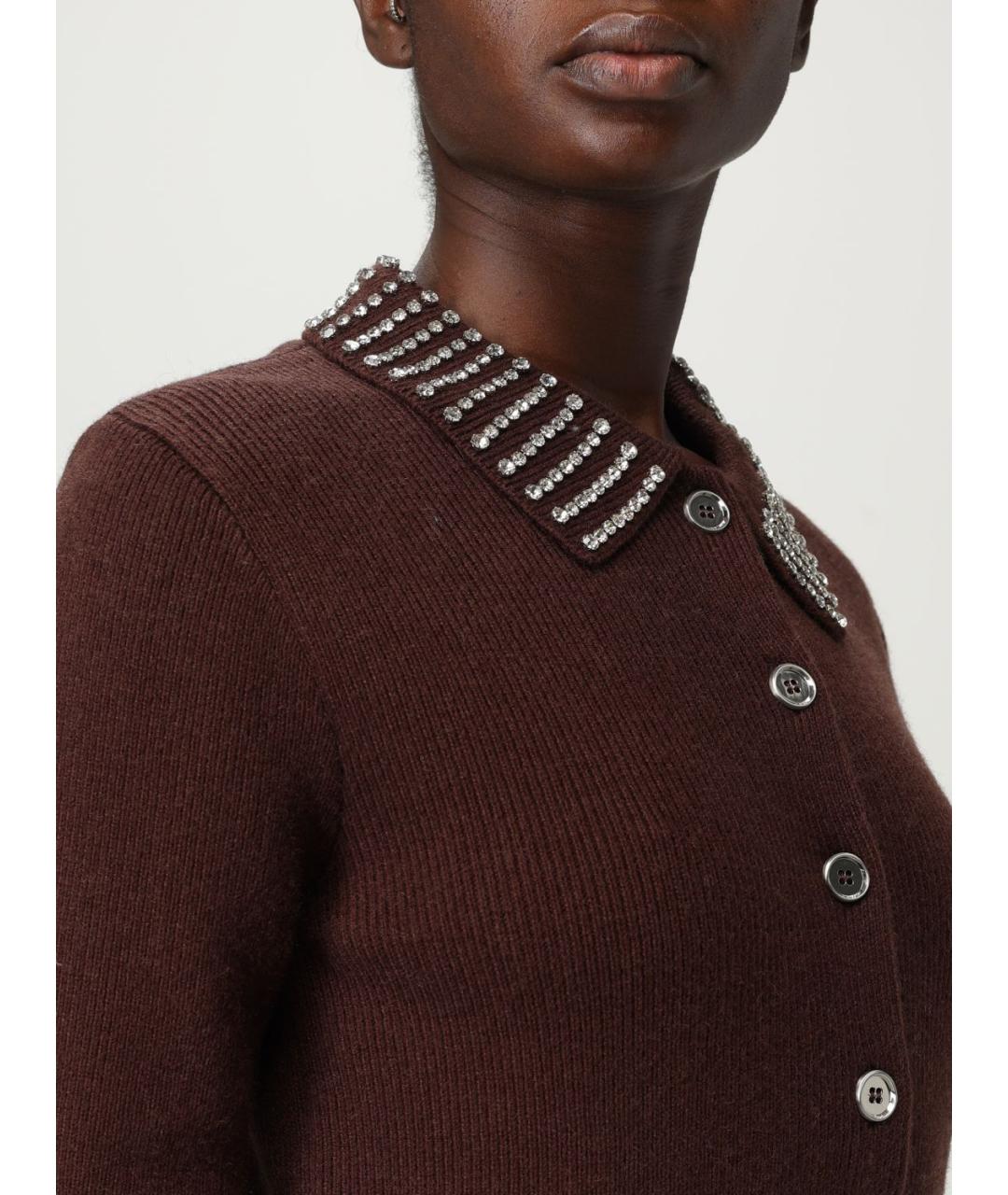 PINKO Коричневый полиэстеровый джемпер / свитер, фото 4