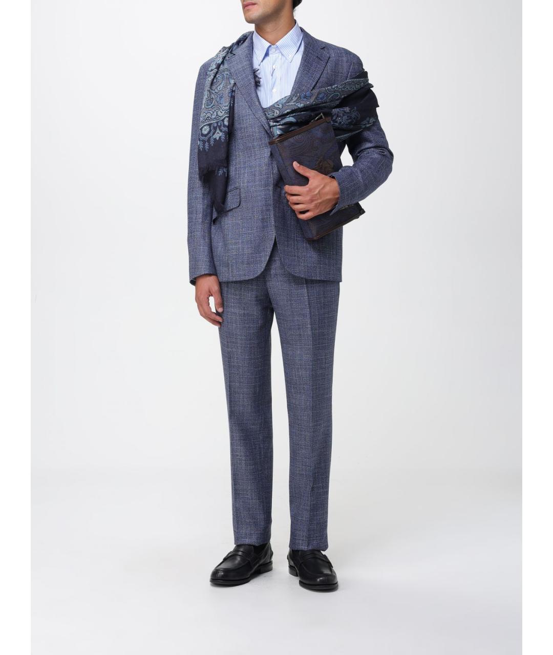 ETRO Синий шарф, фото 4