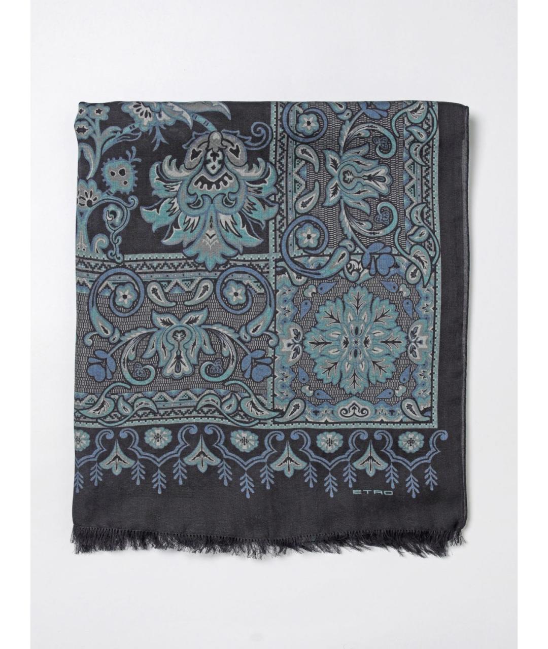 ETRO Синий шарф, фото 5