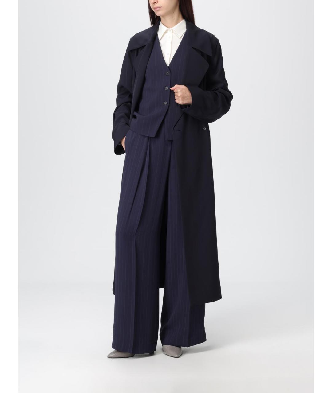 HUGO BOSS Синее вискозное пальто, фото 2