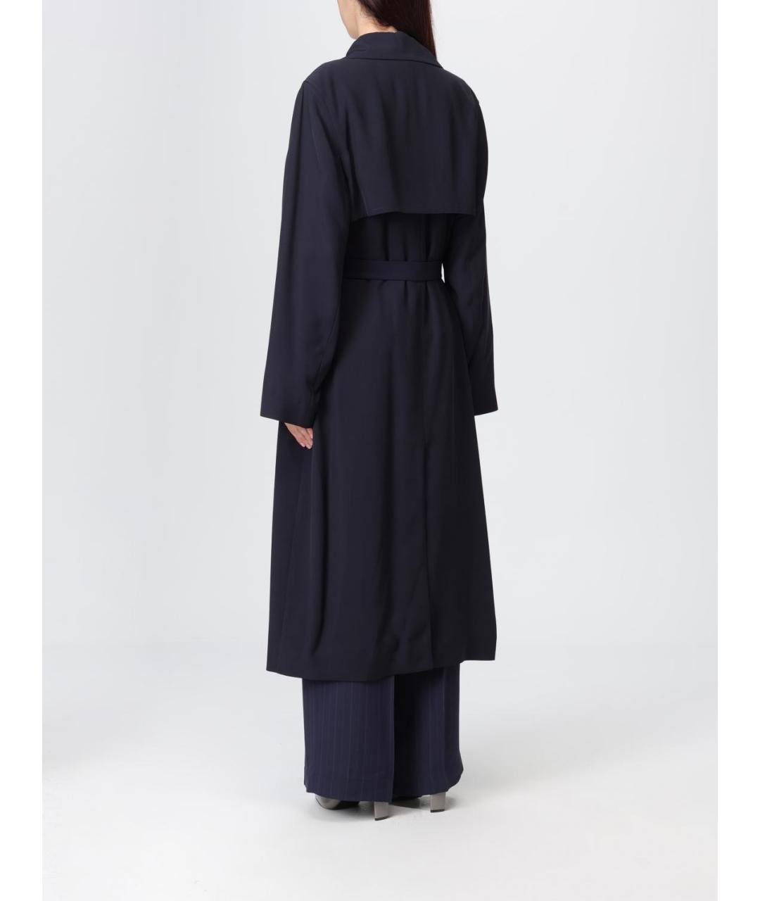 HUGO BOSS Синее вискозное пальто, фото 3