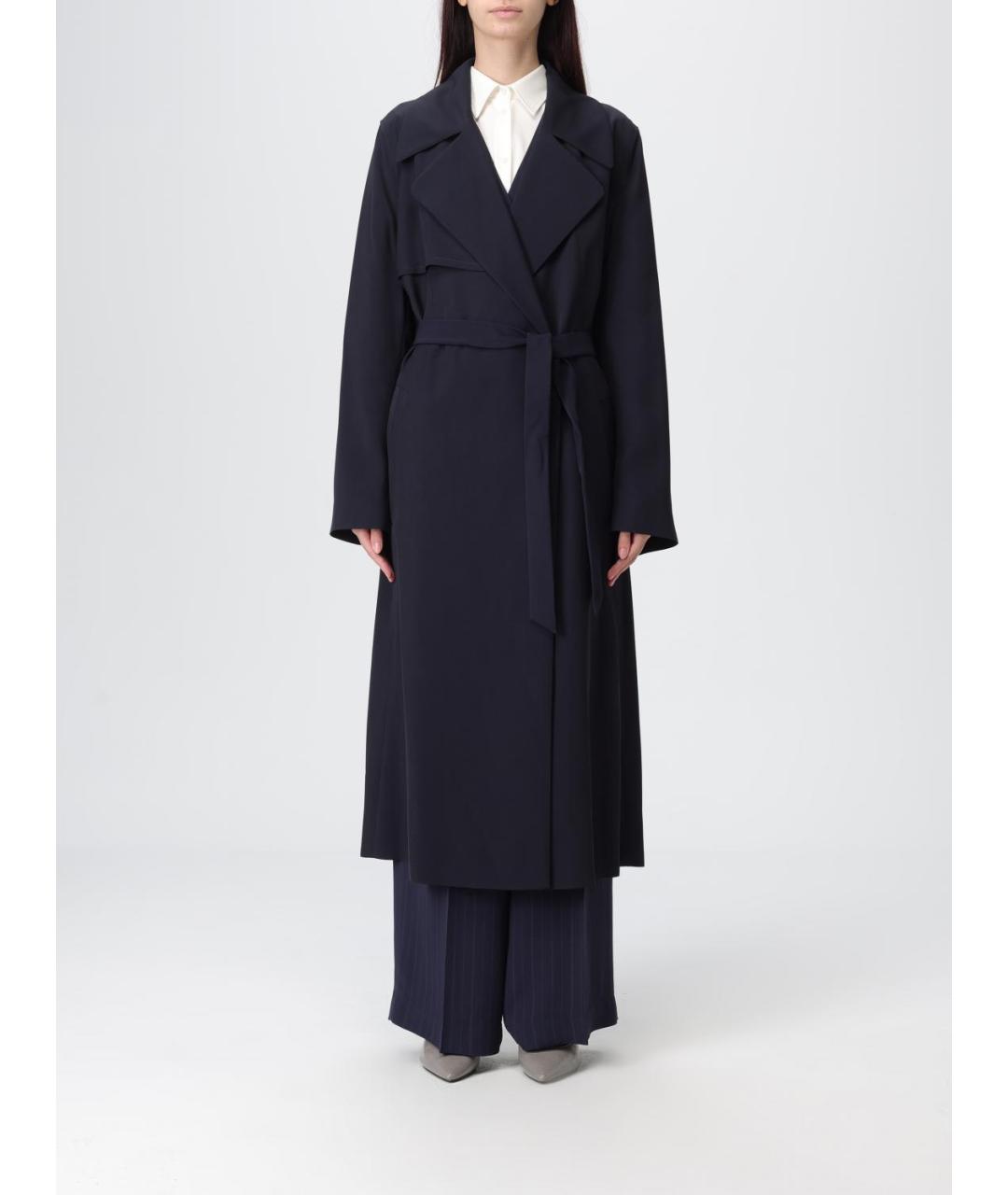 HUGO BOSS Синее вискозное пальто, фото 6