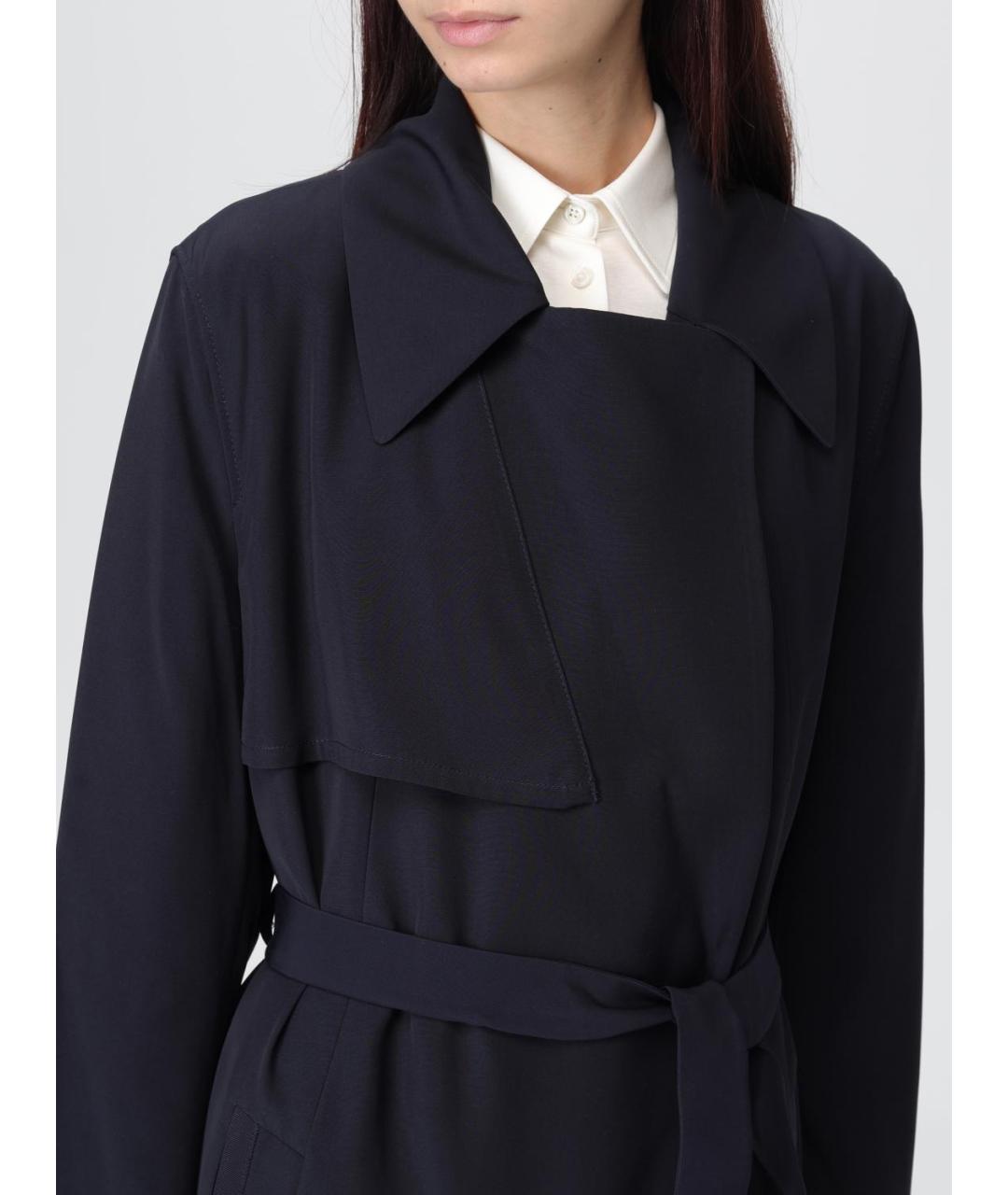 HUGO BOSS Синее вискозное пальто, фото 5