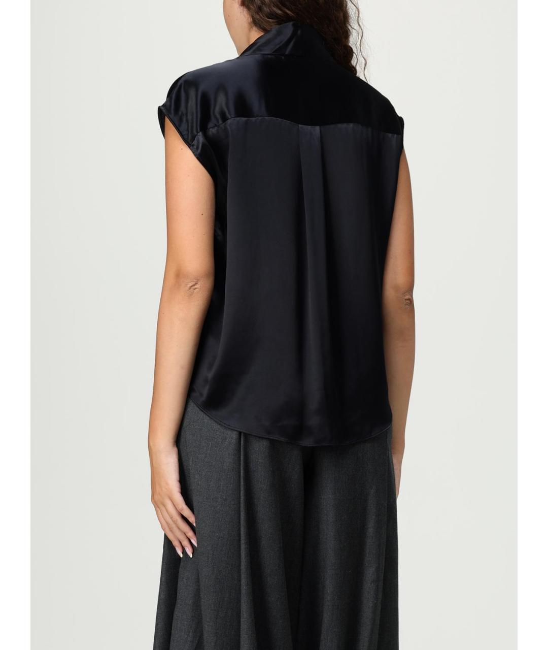 ALBERTA FERRETTI Черная вискозная блузы, фото 3