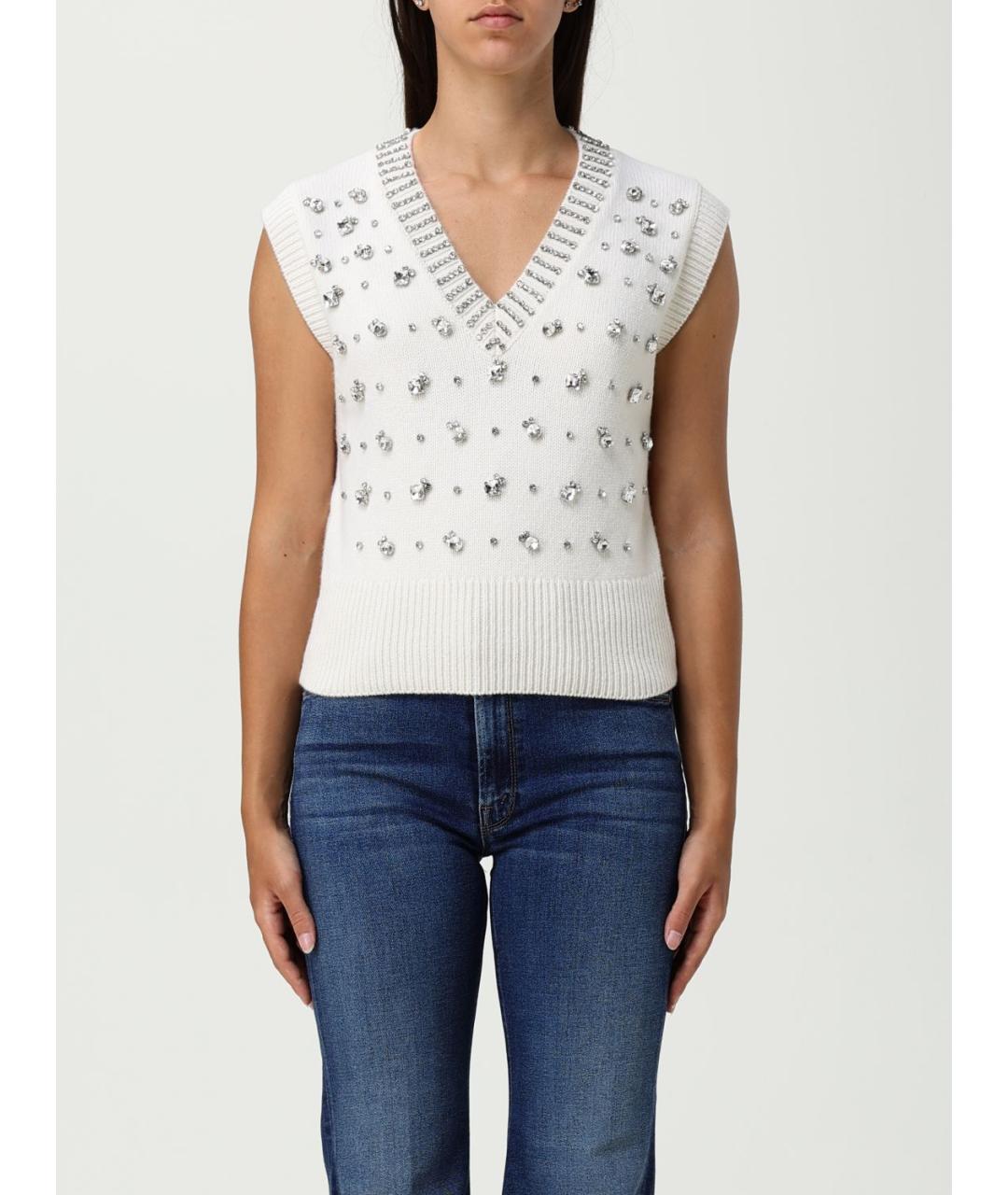 PINKO Белая шерстяная жилетка, фото 2