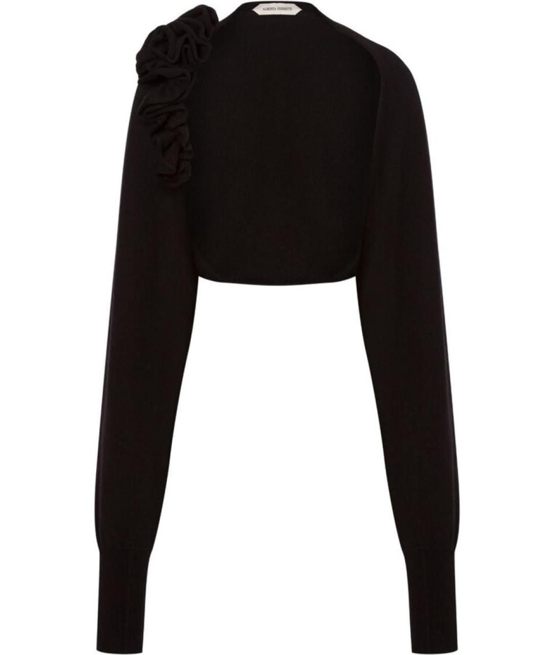ALBERTA FERRETTI Черный шерстяной кардиган, фото 1