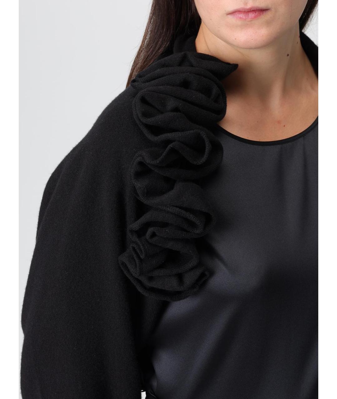 ALBERTA FERRETTI Черный шерстяной кардиган, фото 6