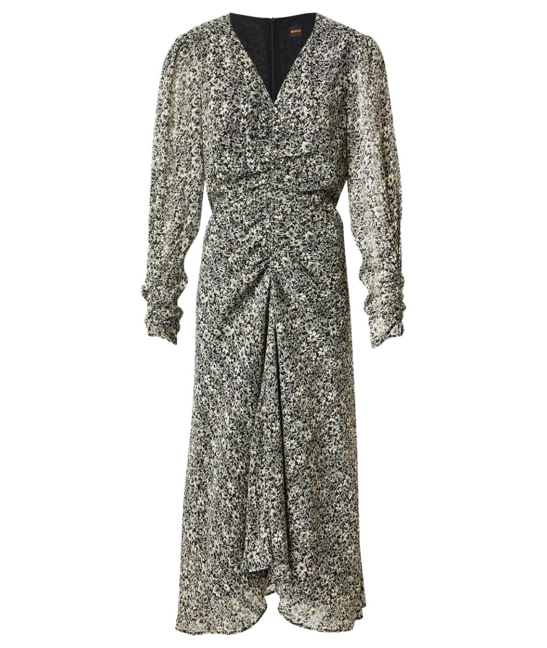 HUGO BOSS Мульти полиэстеровое повседневное платье, фото 1