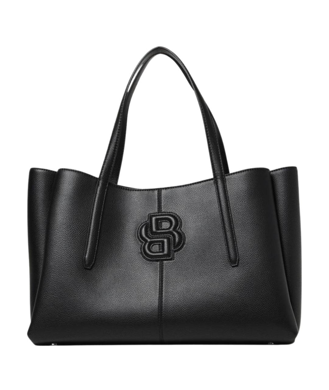 HUGO BOSS Черная сумка тоут из искусственной кожи, фото 1