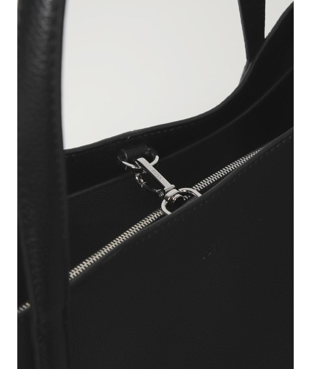 HUGO BOSS Черная сумка тоут из искусственной кожи, фото 3