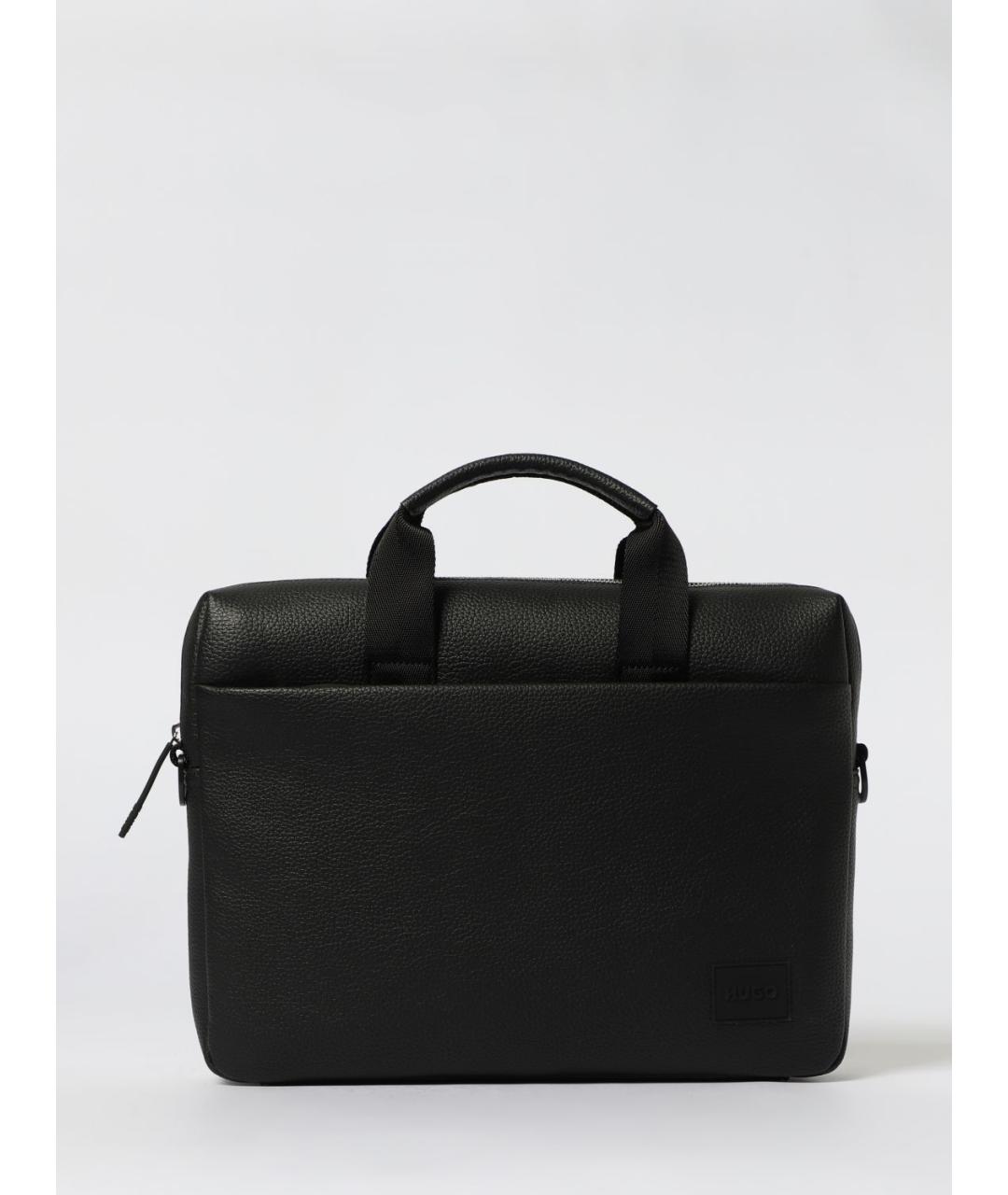 HUGO Черная сумка тоут из искусственной кожи, фото 5
