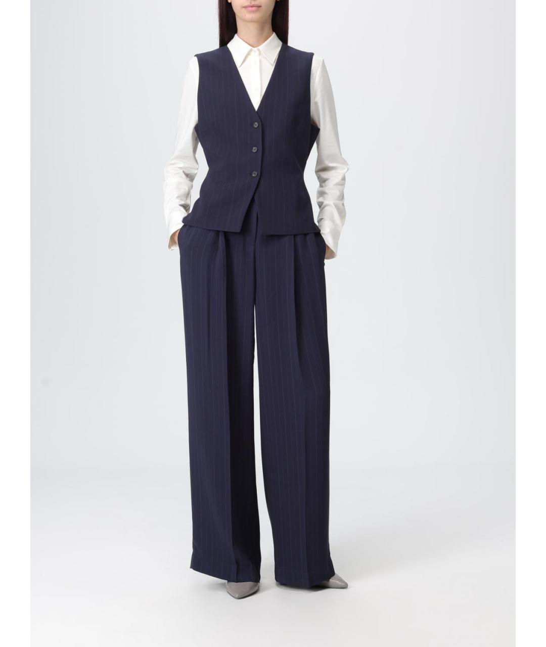 HUGO BOSS Синий вискозный жилет, фото 2