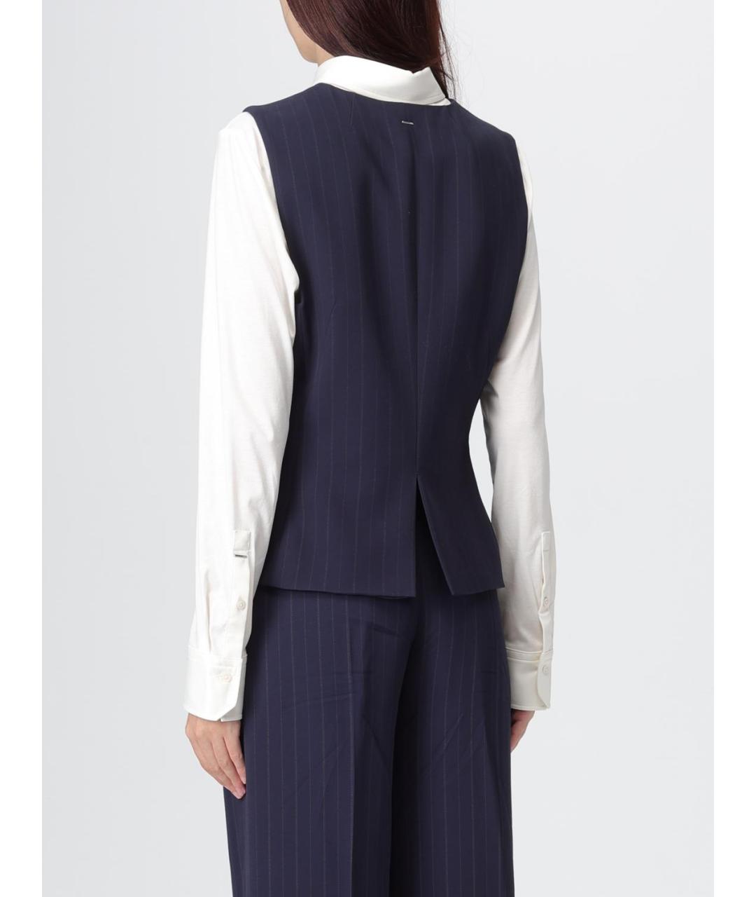 HUGO BOSS Синий вискозный жилет, фото 3