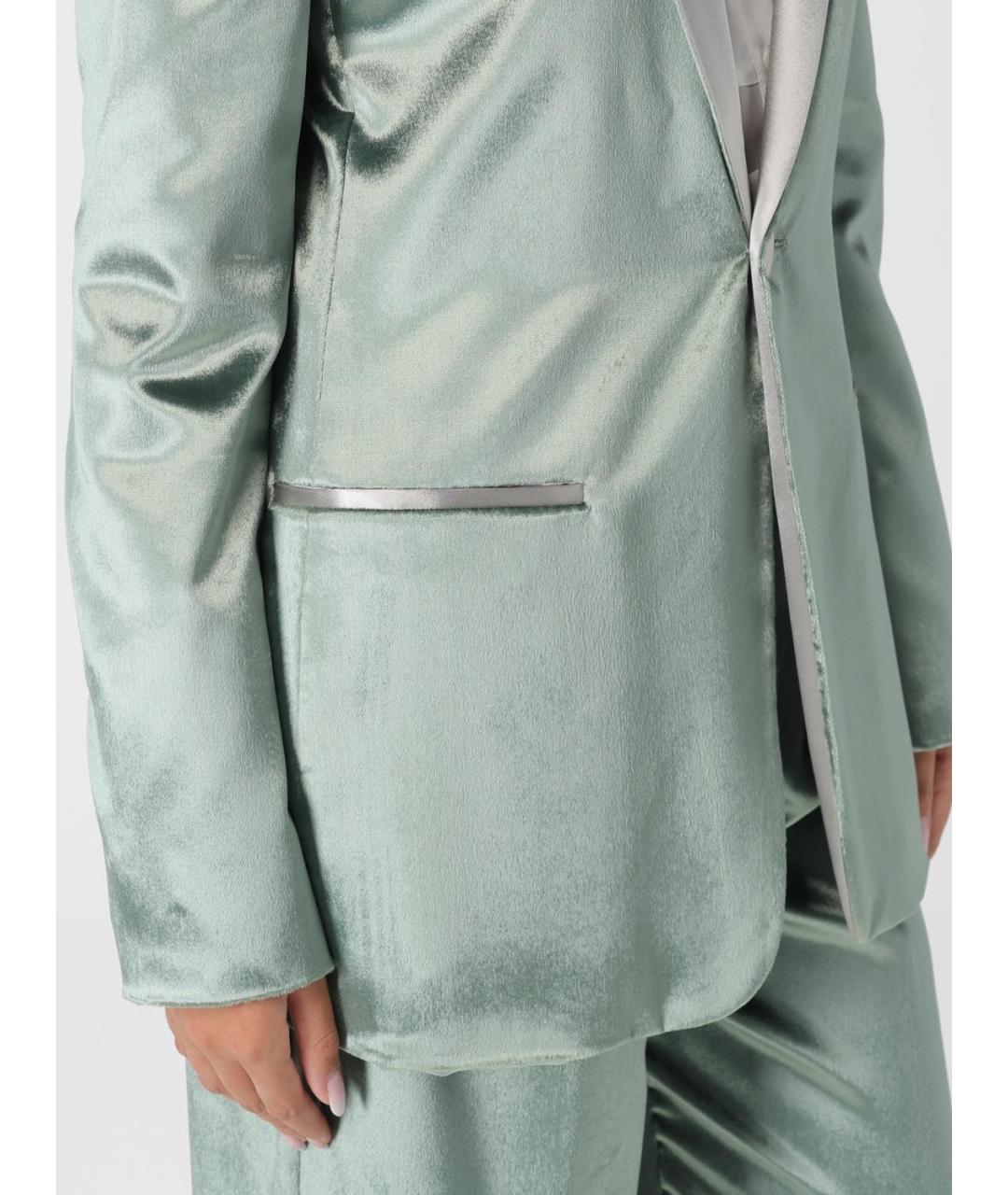 ALBERTA FERRETTI Зеленый вискозный жакет/пиджак, фото 5