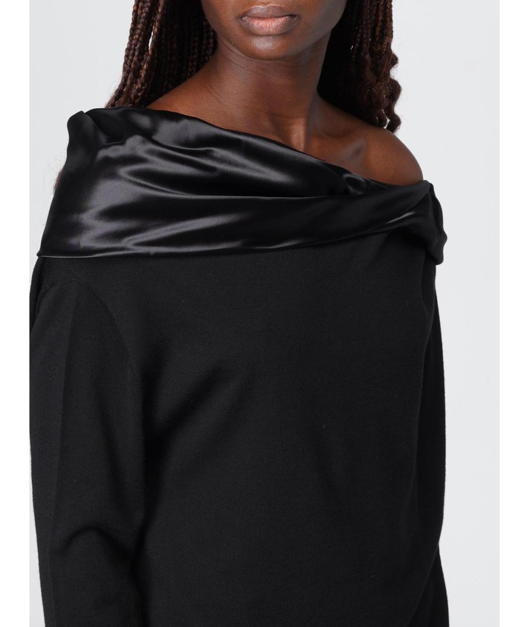 ALBERTA FERRETTI Черный шерстяной джемпер / свитер, фото 5