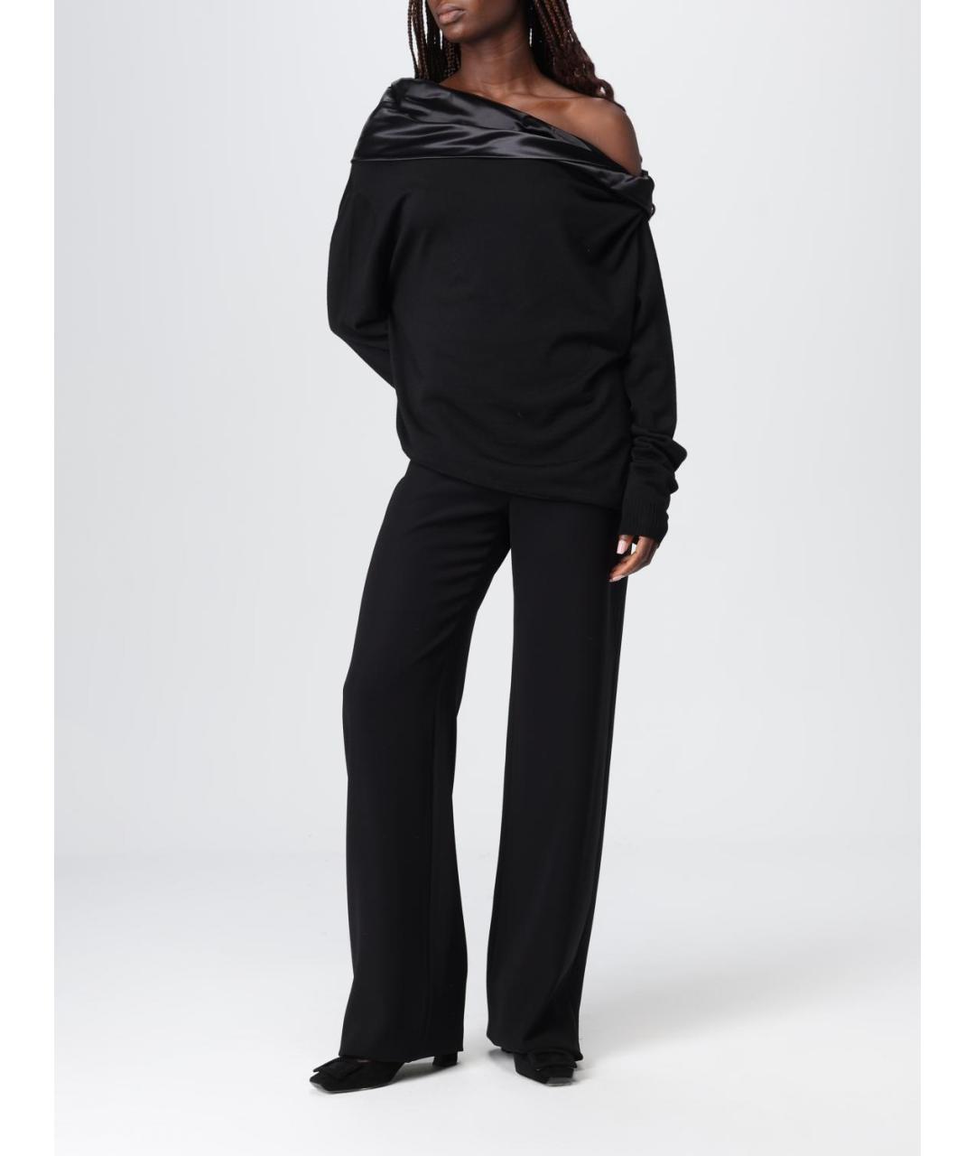 ALBERTA FERRETTI Черный шерстяной джемпер / свитер, фото 2