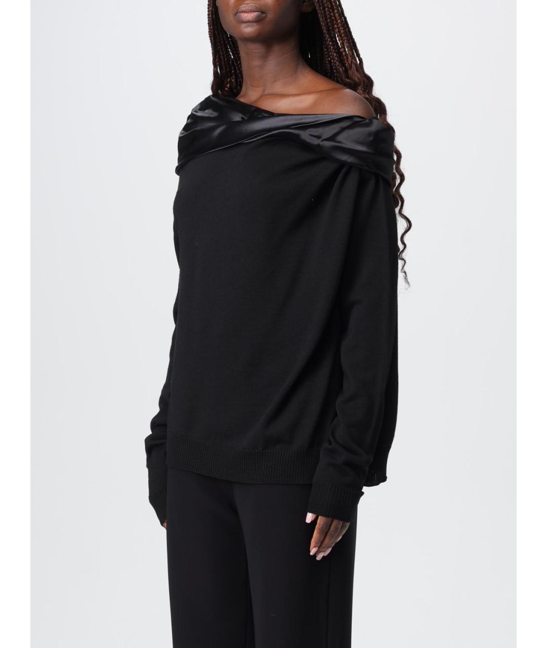 ALBERTA FERRETTI Черный шерстяной джемпер / свитер, фото 4