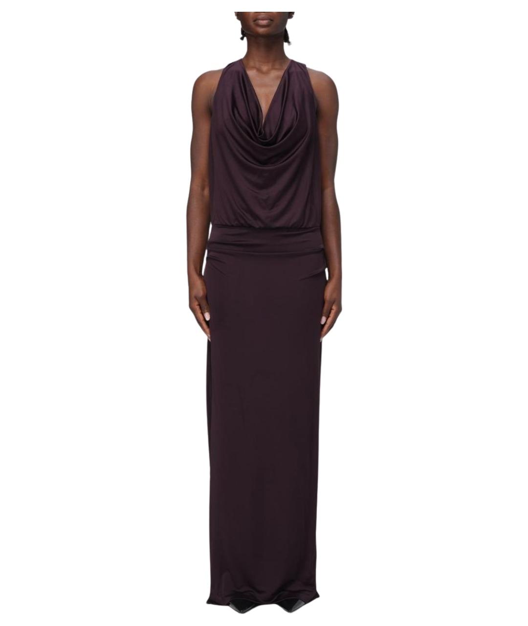 HUGO BOSS Фиолетовое вискозное вечернее платье, фото 1