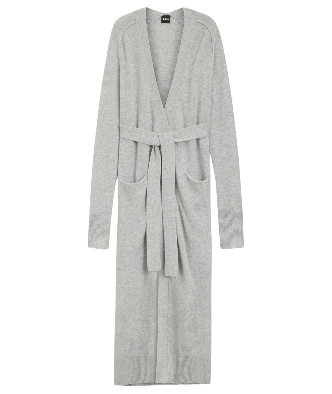 HUGO BOSS Серый шерстяной кардиган, фото 1