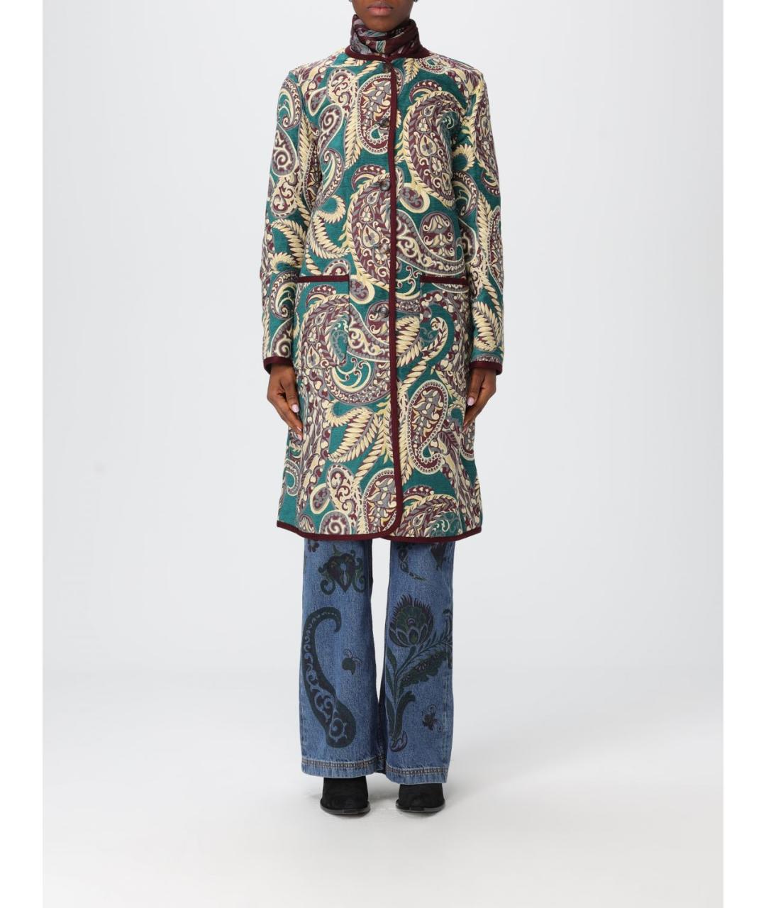 ETRO Зеленые хлопковое пальто, фото 6