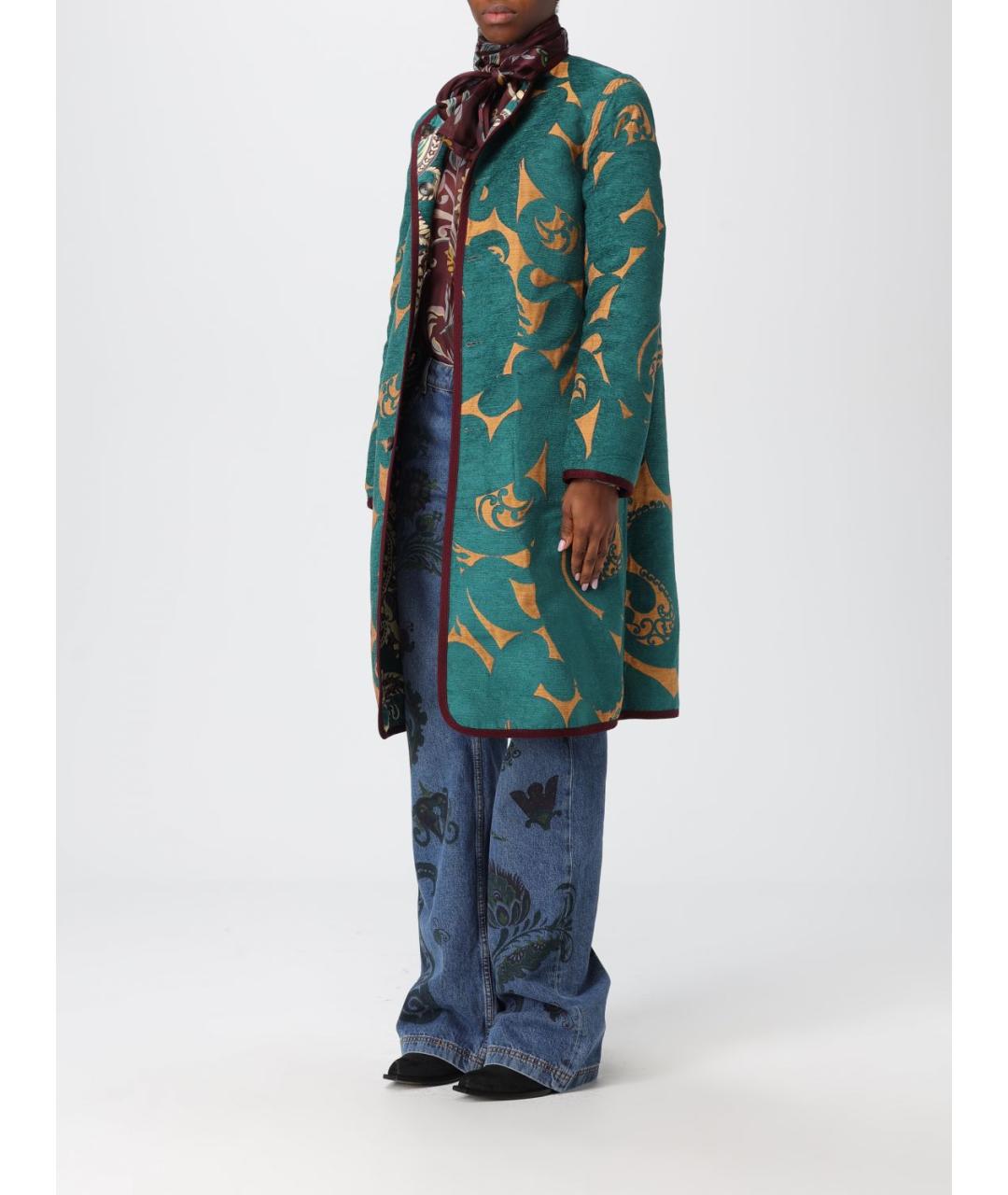 ETRO Зеленые хлопковое пальто, фото 4
