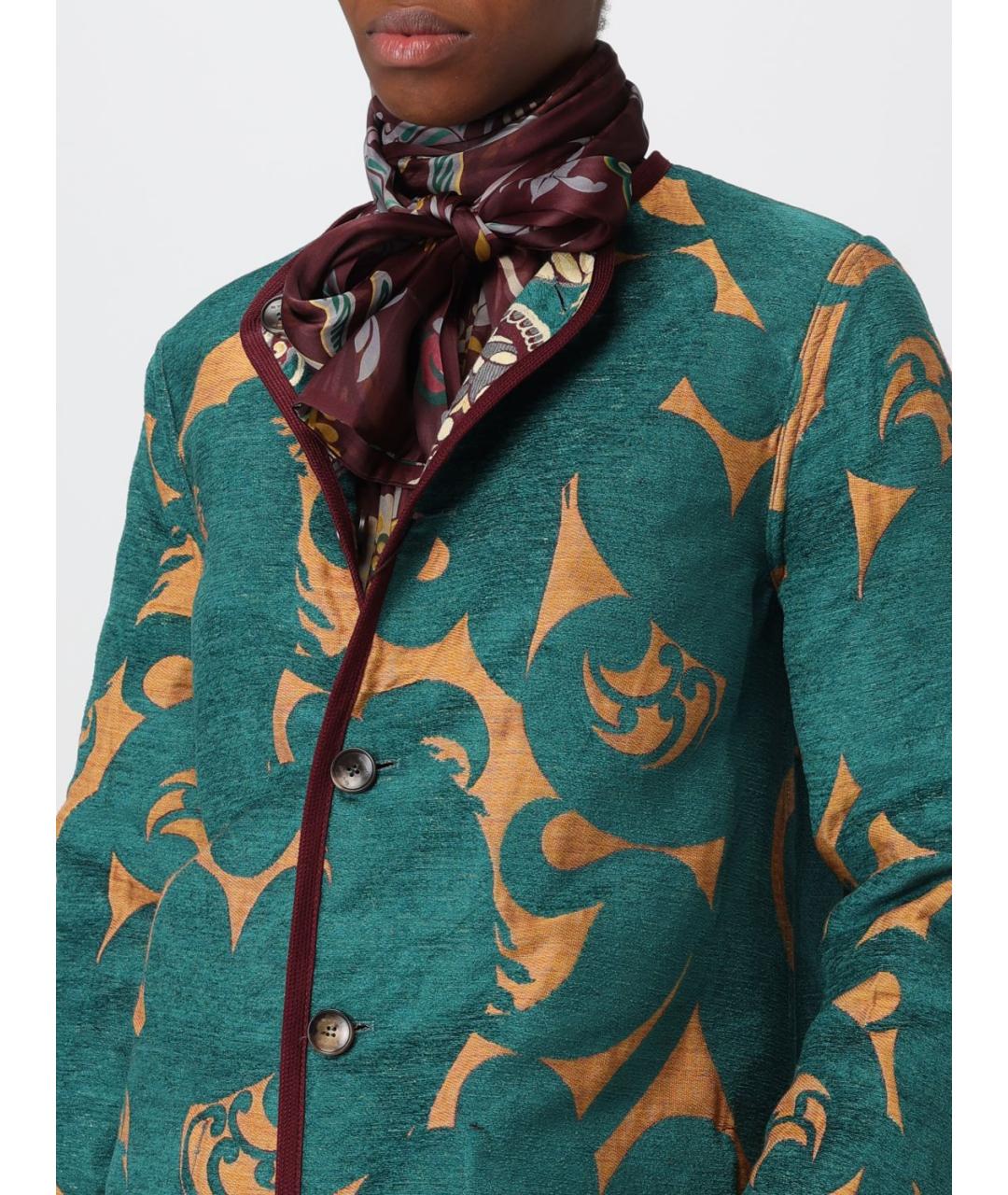 ETRO Зеленые хлопковое пальто, фото 5