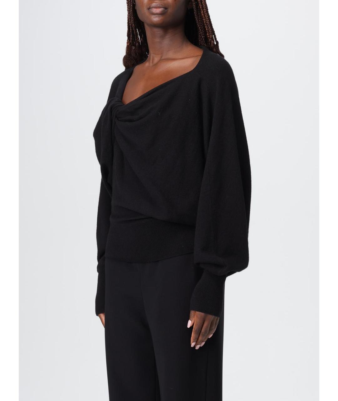 ALBERTA FERRETTI Черный шерстяной джемпер / свитер, фото 5