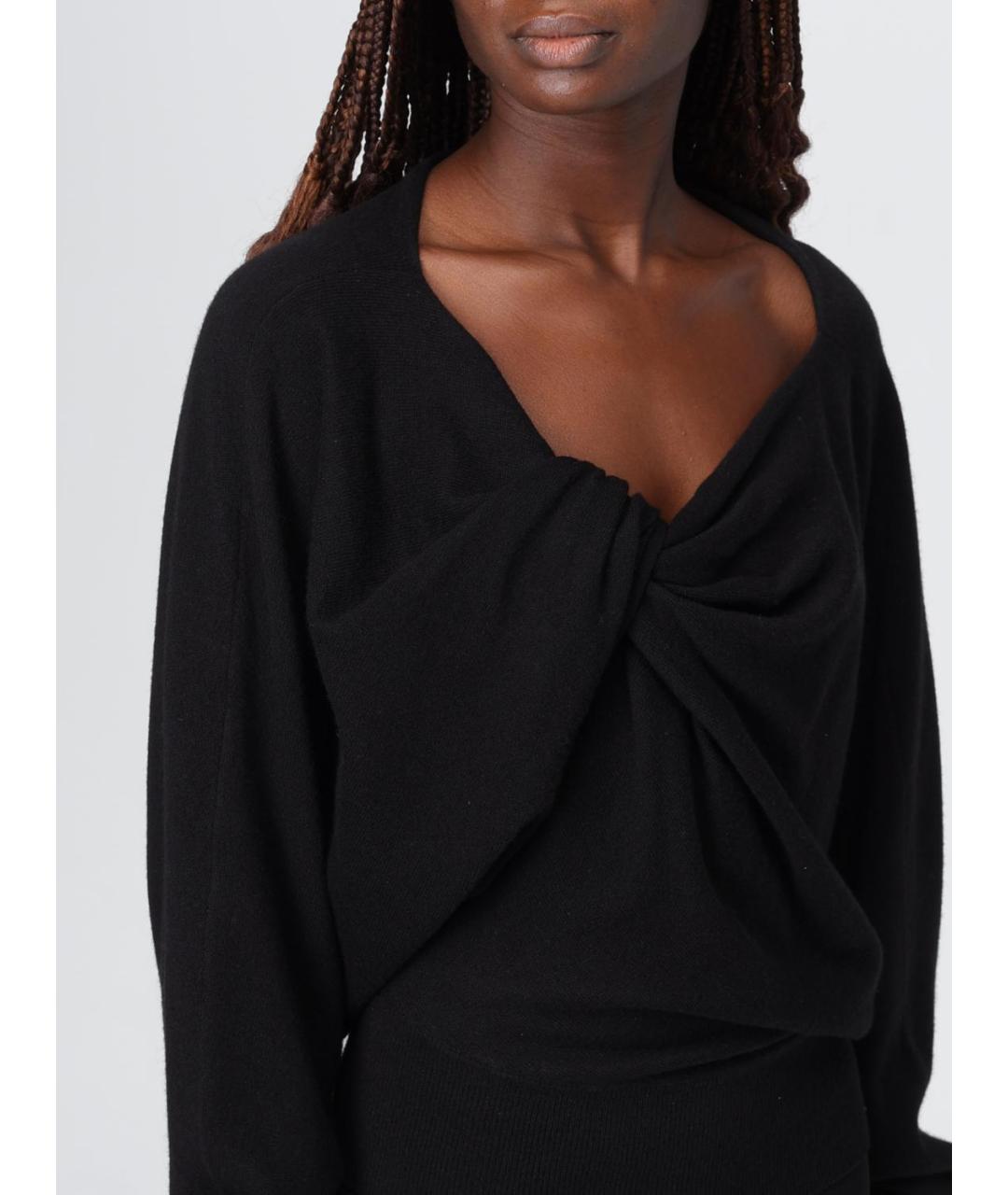 ALBERTA FERRETTI Черный шерстяной джемпер / свитер, фото 6