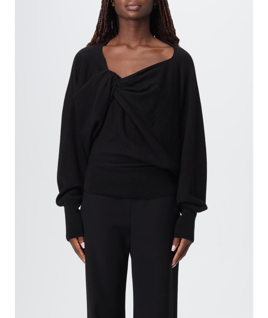 ALBERTA FERRETTI Черный шерстяной джемпер / свитер, фото 2