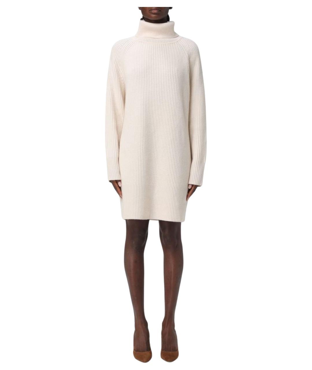 HUGO BOSS Бежевое шерстяное повседневное платье, фото 1