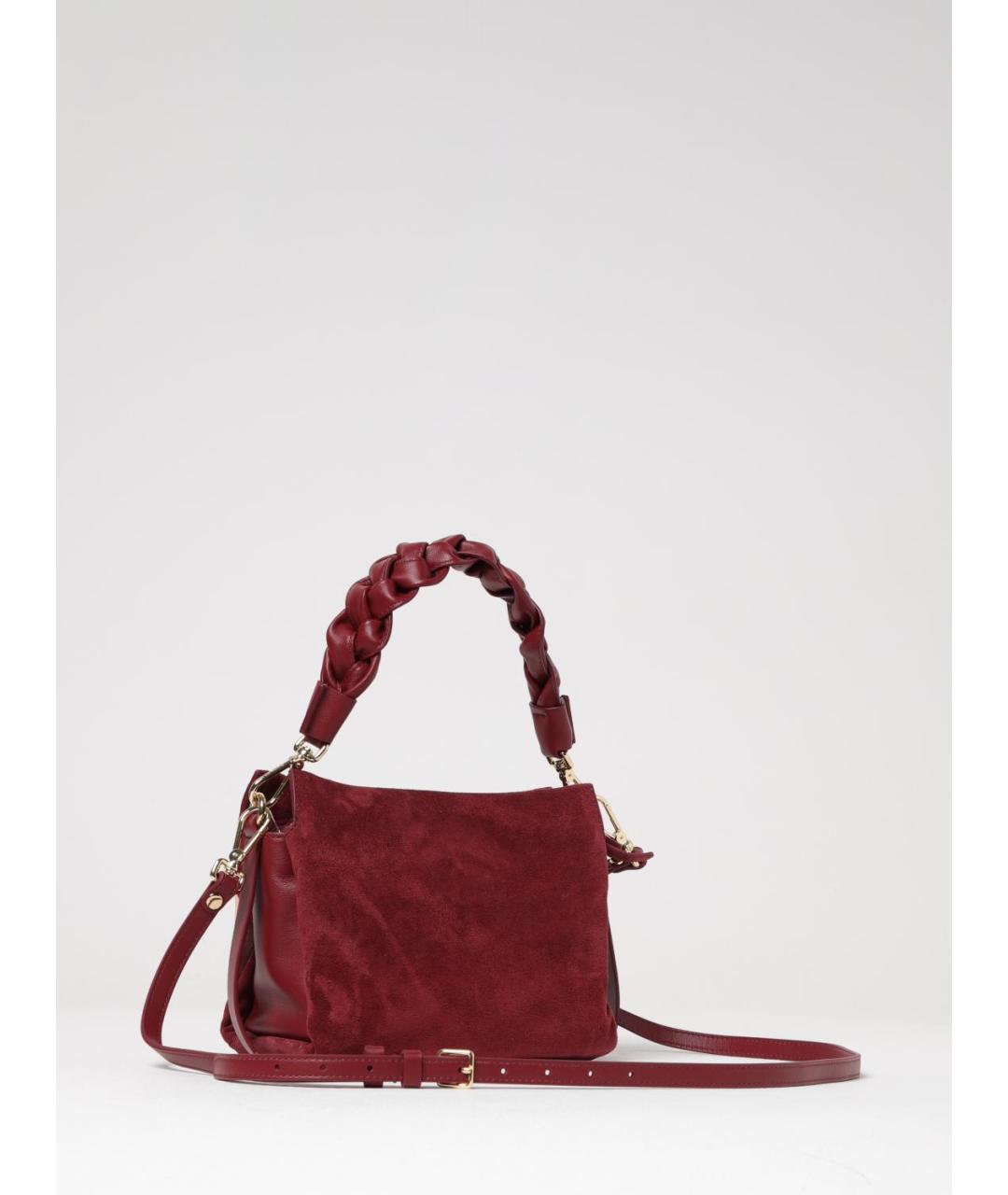 COCCINELLE Бордовая замшевая сумка через плечо, фото 2
