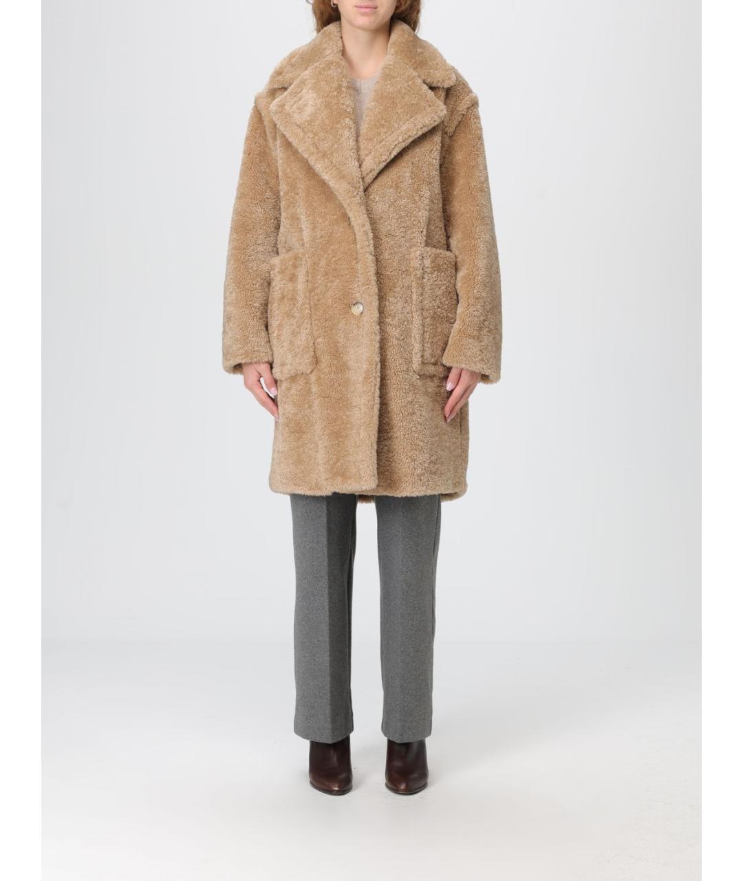 HUGO BOSS Бордовая полиэстеровая шуба, фото 5