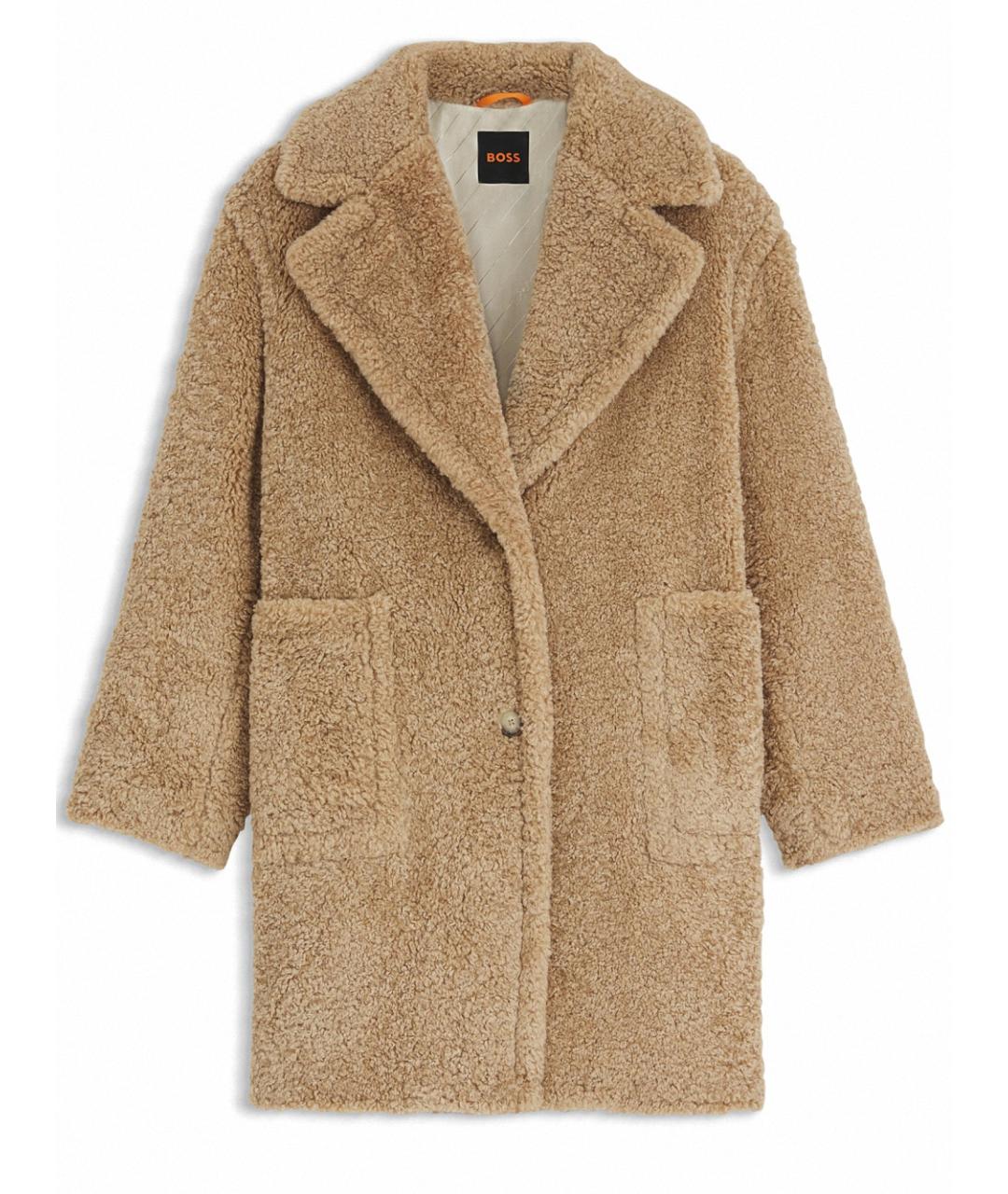 HUGO BOSS Бордовая полиэстеровая шуба, фото 1