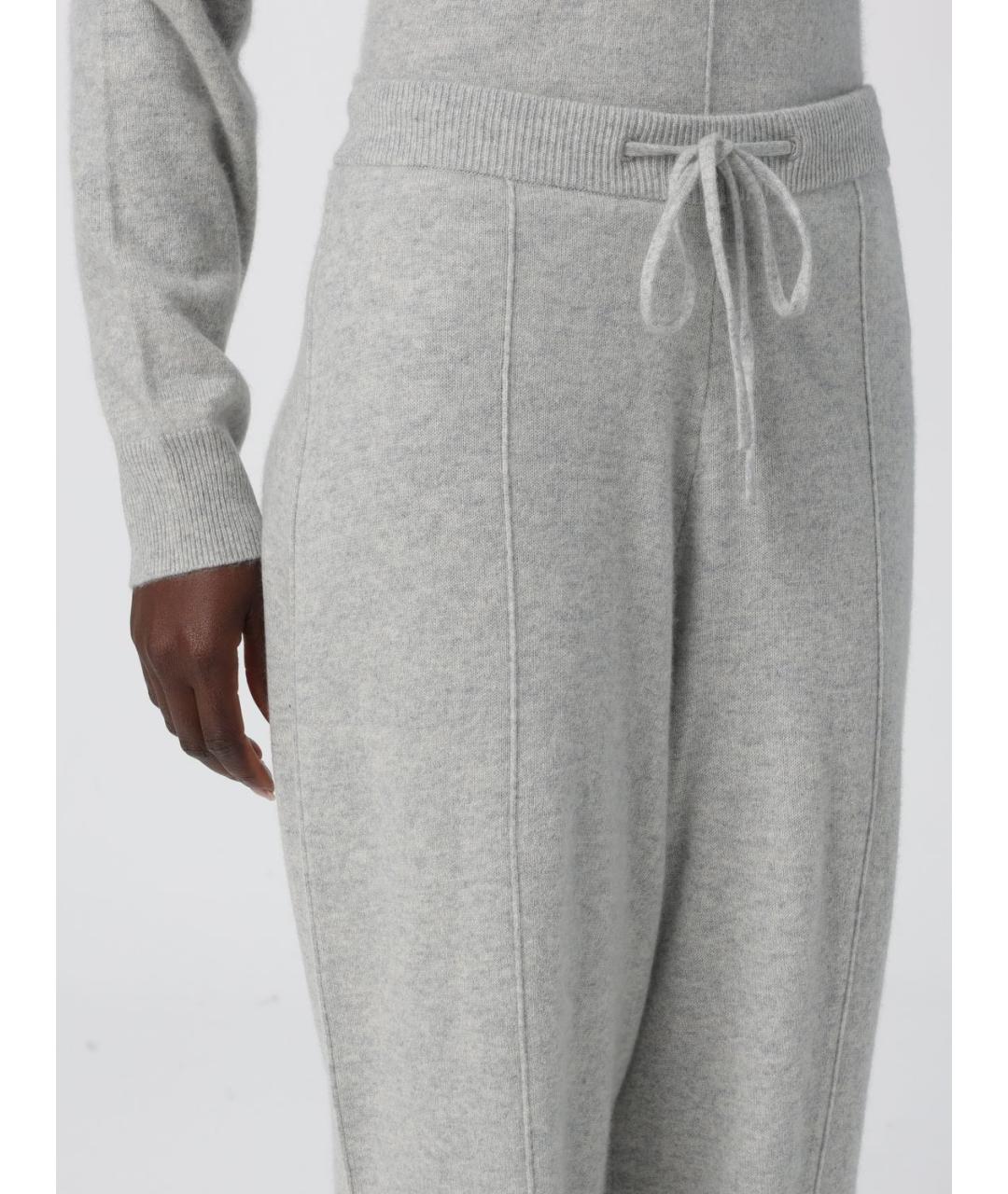 HUGO BOSS Серые шерстяные прямые брюки, фото 4