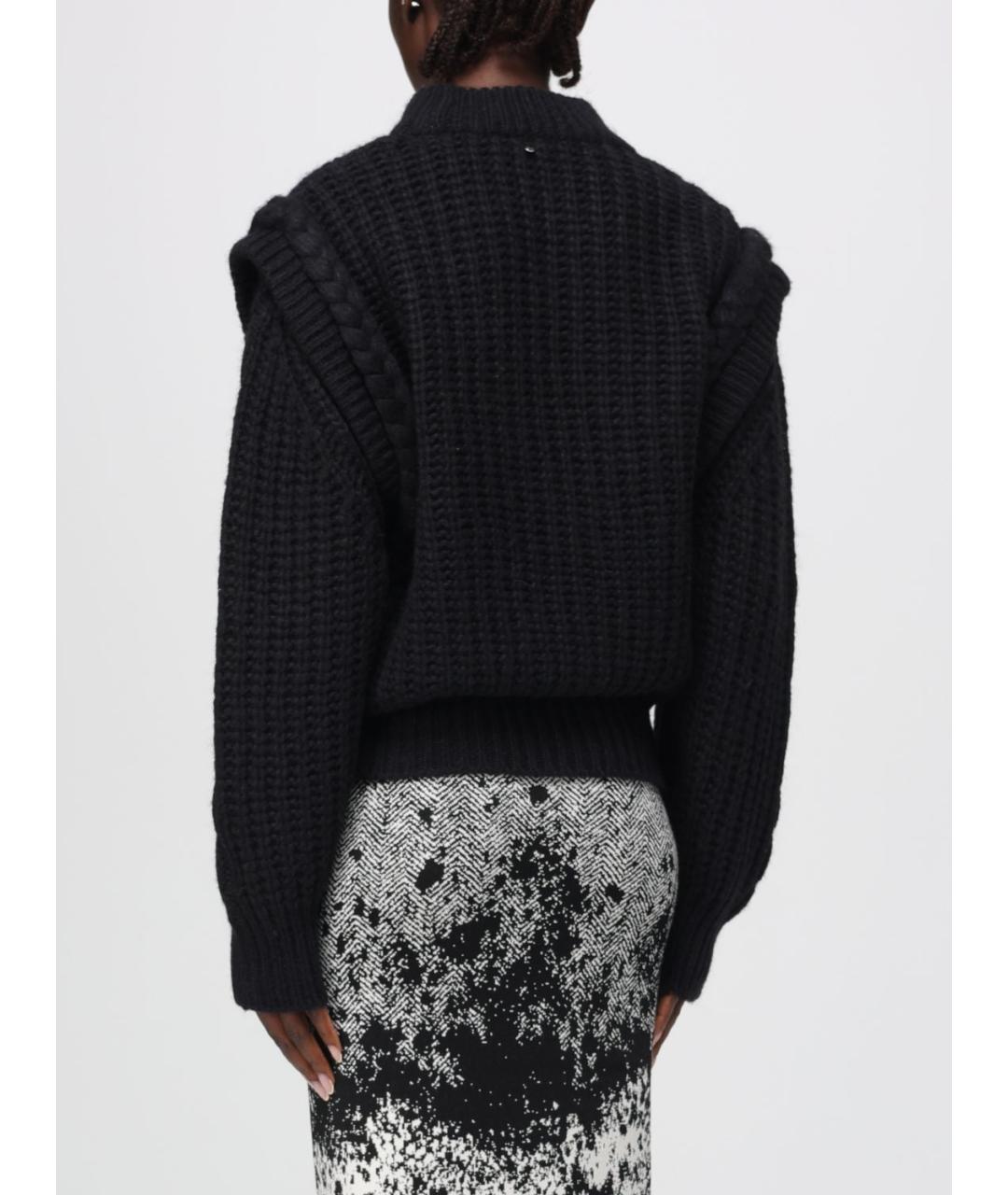 HUGO BOSS Черный шерстяной джемпер / свитер, фото 2