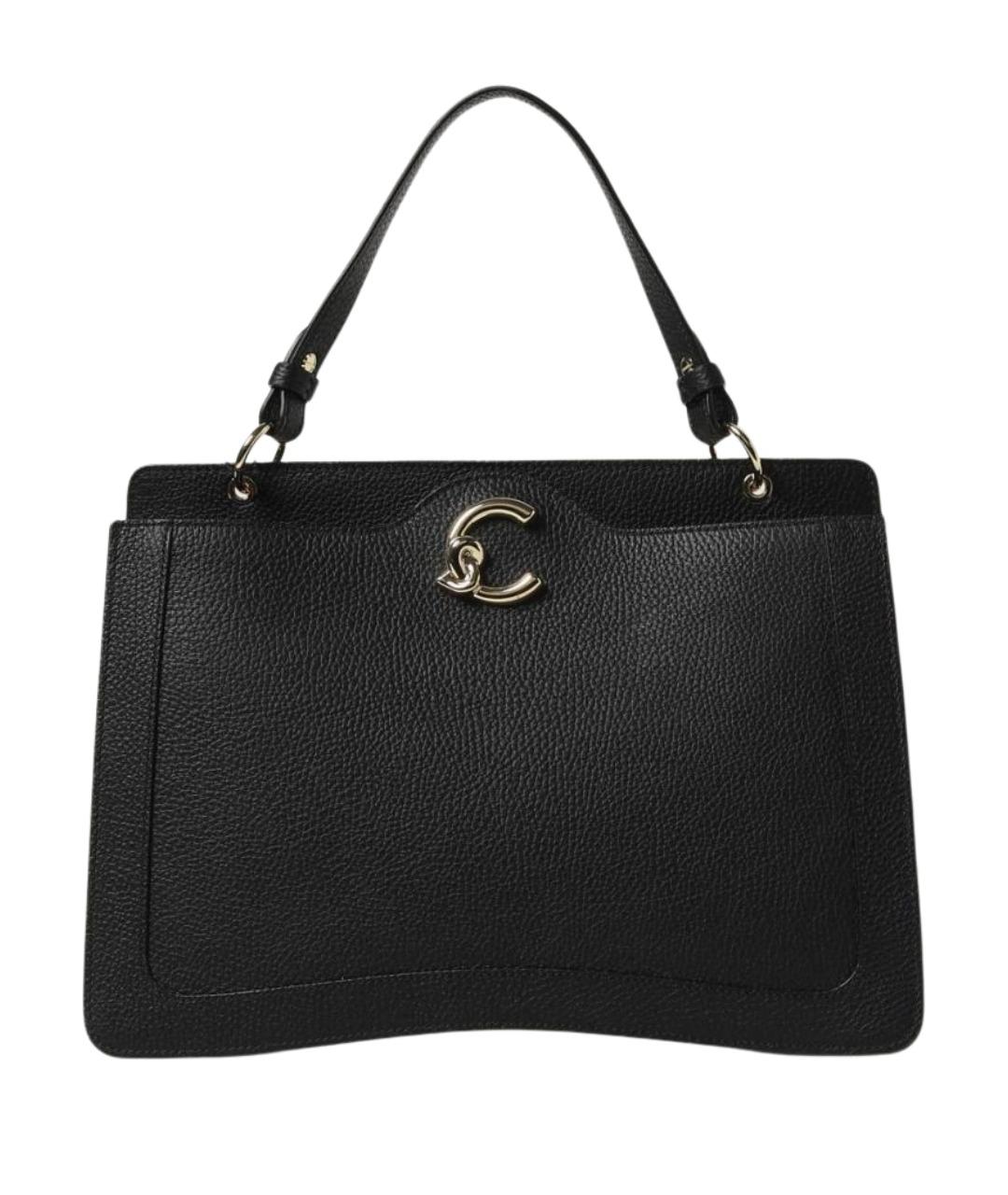 COCCINELLE Черная кожаная сумка тоут, фото 1