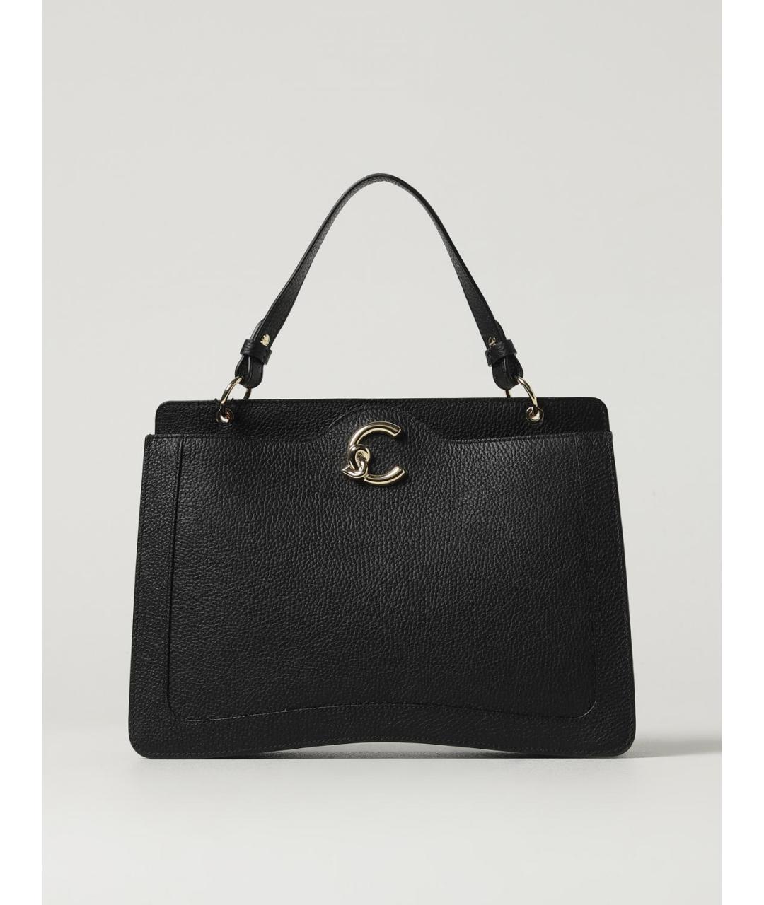 COCCINELLE Черная кожаная сумка тоут, фото 4