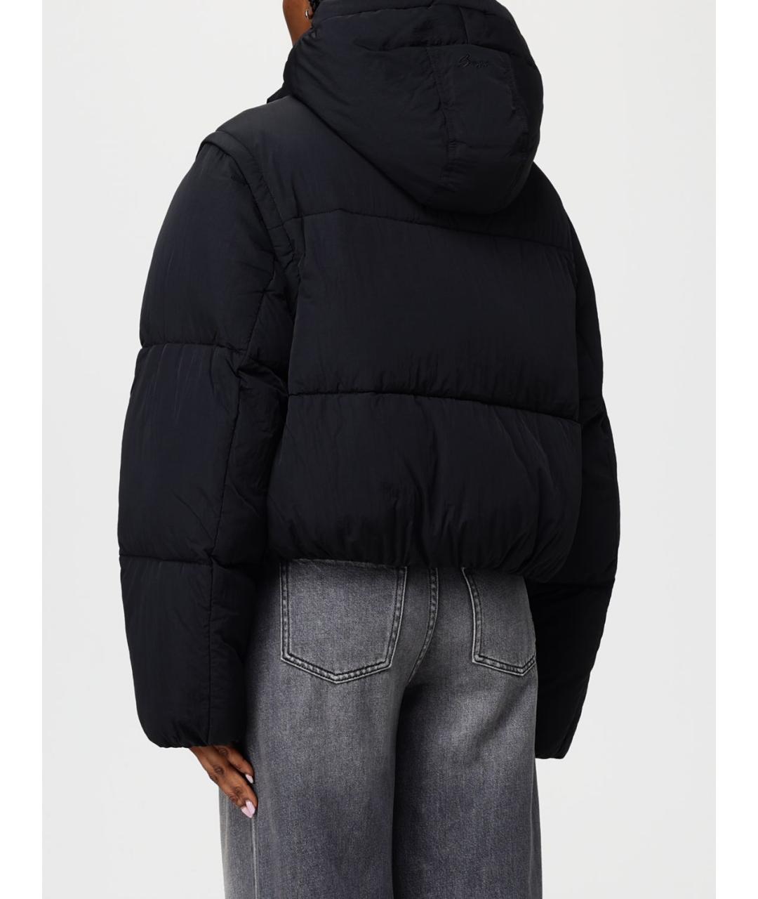 HUGO BOSS Черный полиамидовый пуховик, фото 3