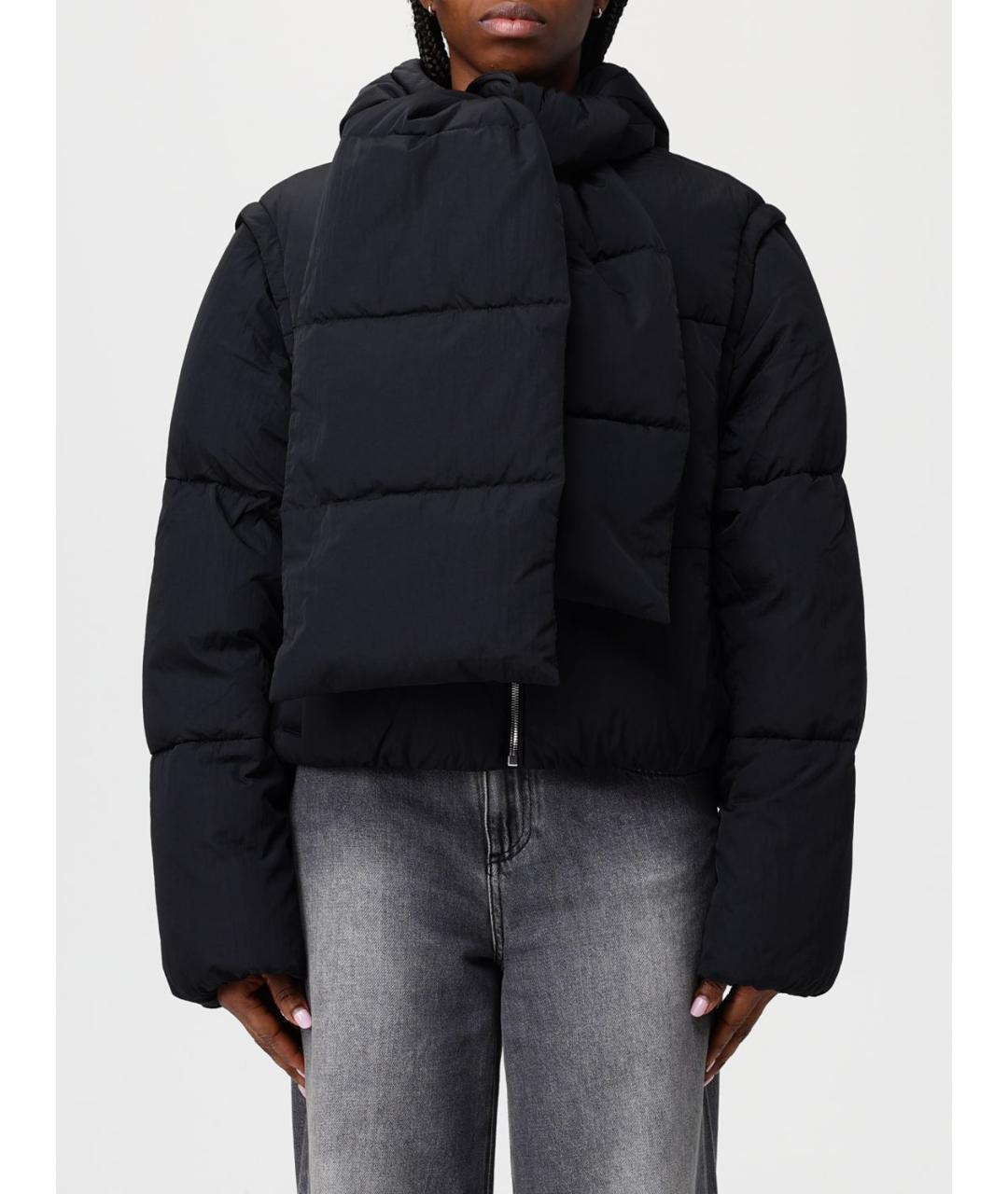HUGO BOSS Черный полиамидовый пуховик, фото 2