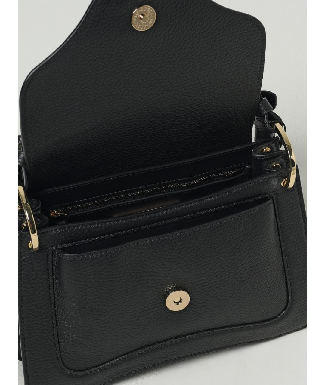 COCCINELLE Черная кожаная сумка с короткими ручками, фото 3