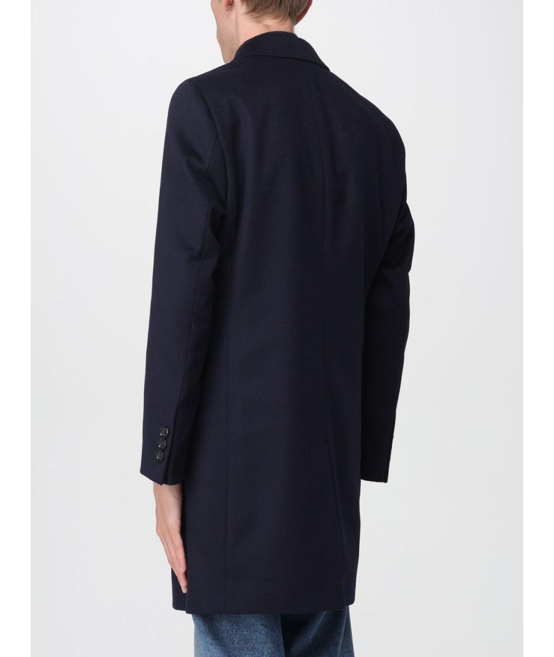 HUGO BOSS Синее шерстяное пальто, фото 2