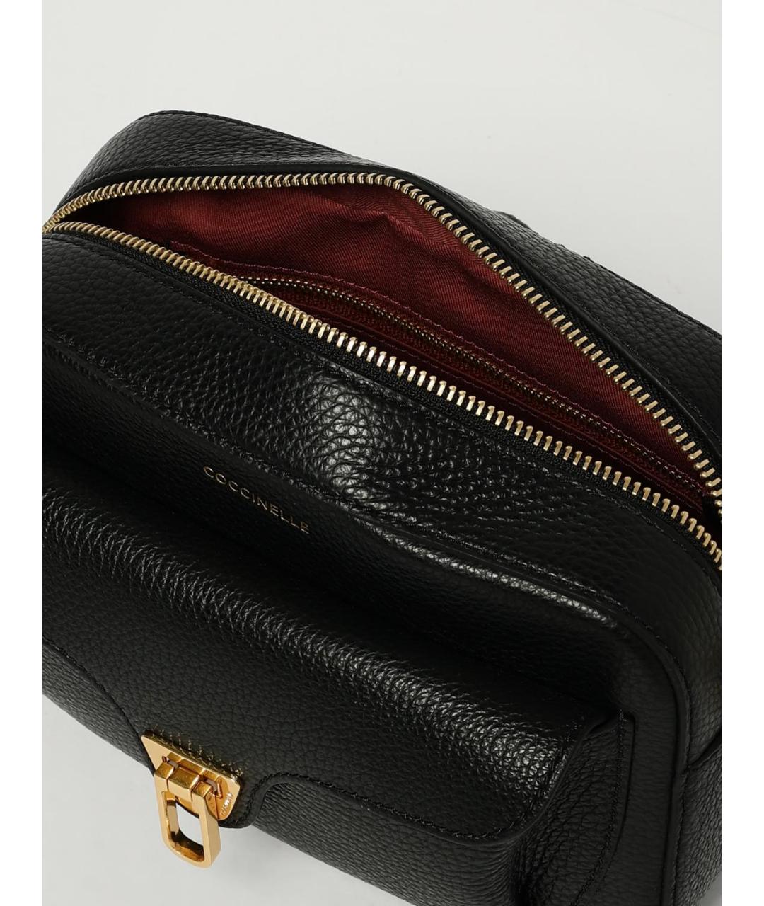 COCCINELLE Черная кожаная сумка через плечо, фото 3