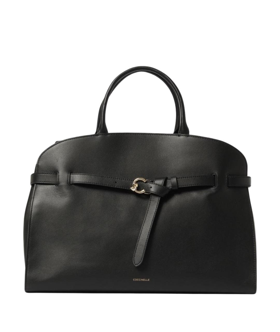 COCCINELLE Черная кожаная сумка через плечо, фото 1