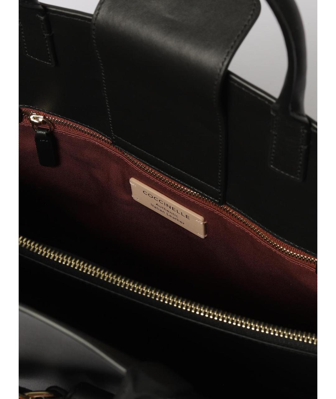 COCCINELLE Черная кожаная сумка через плечо, фото 3