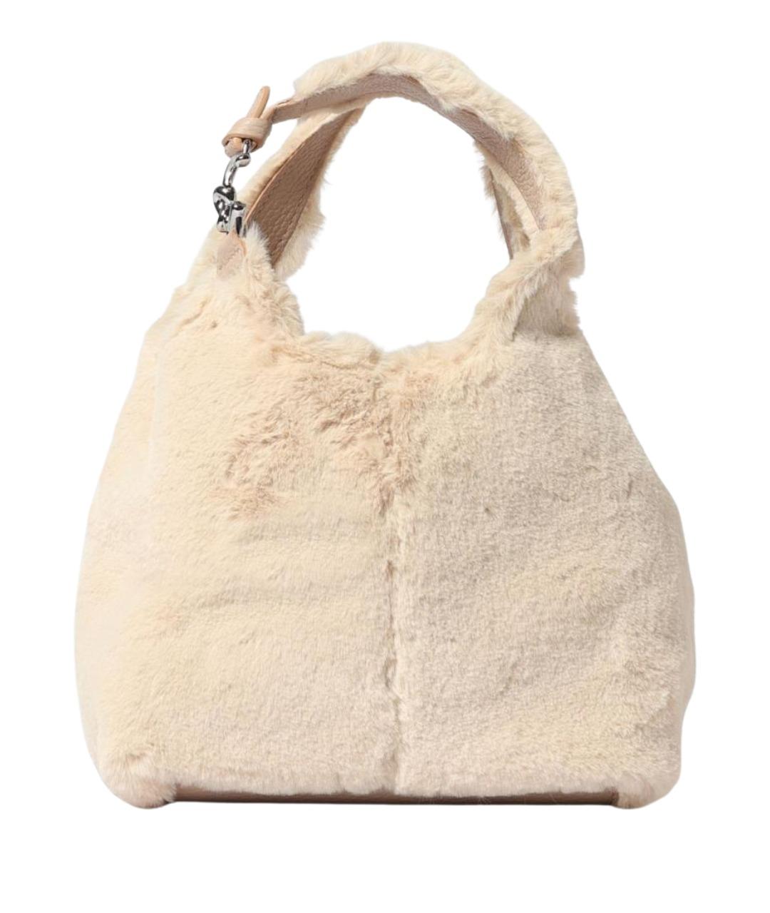 COCCINELLE Бежевая синтетическая сумка тоут, фото 1