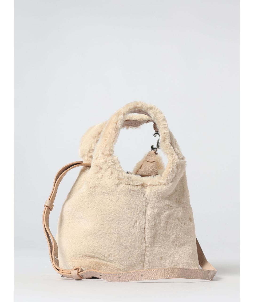 COCCINELLE Бежевая синтетическая сумка тоут, фото 2