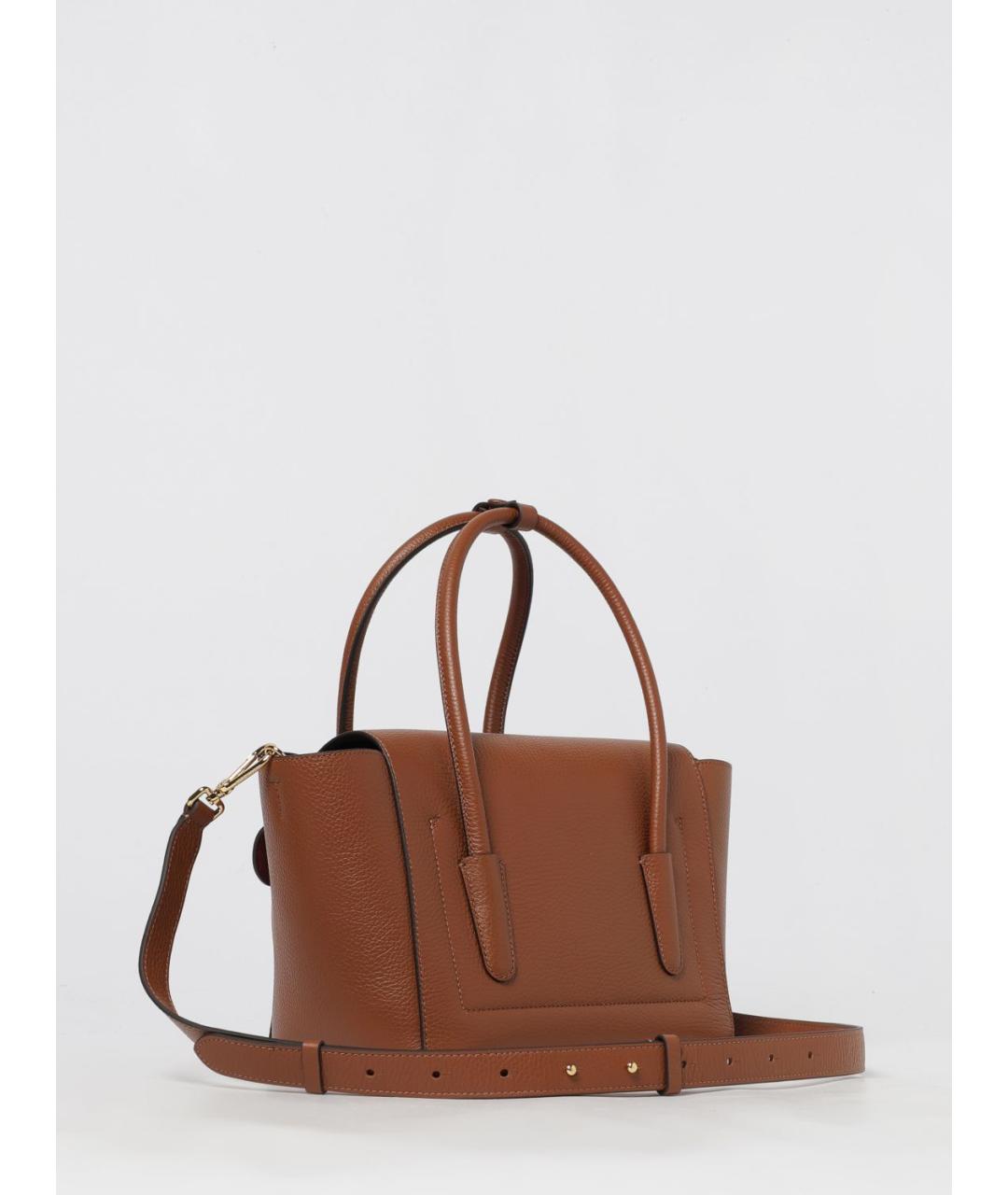 COCCINELLE Коричневая кожаная сумка тоут, фото 2