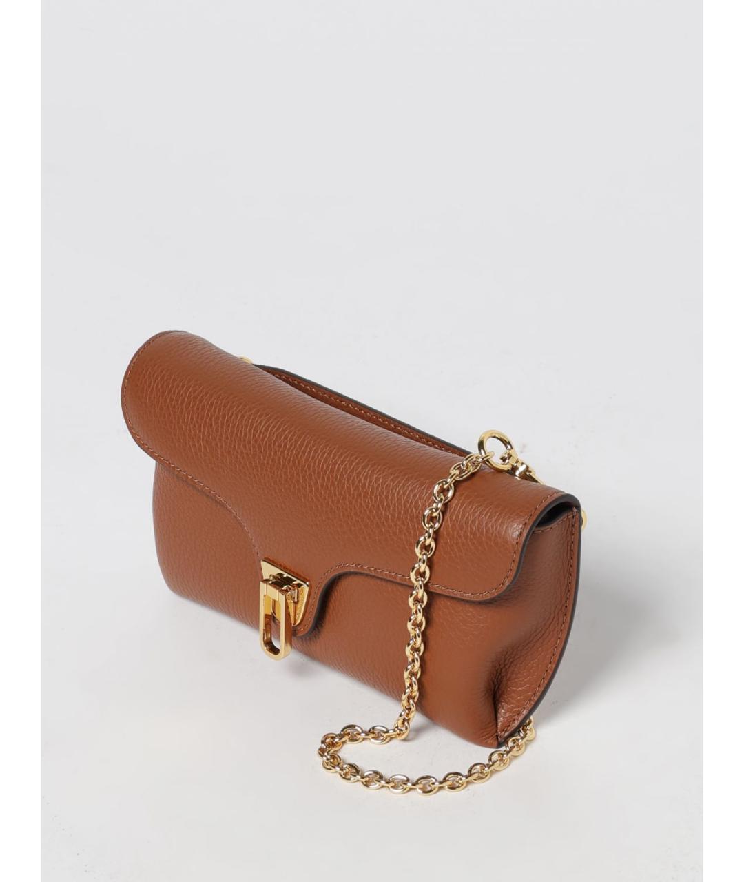 COCCINELLE Коричневая кожаная сумка тоут, фото 3