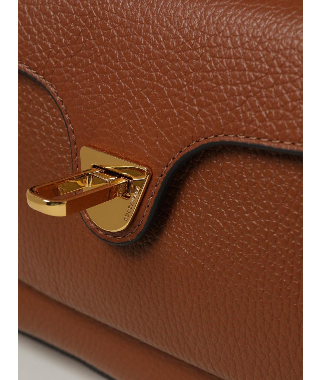 COCCINELLE Коричневый кожаный рюкзак, фото 3